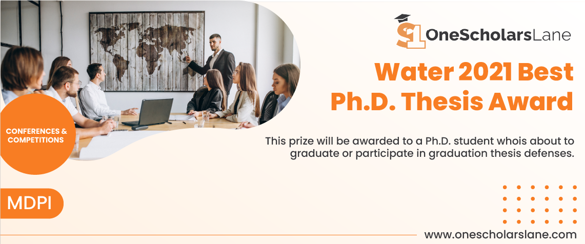 Water 2021 Best Ph.D. Thesis Award